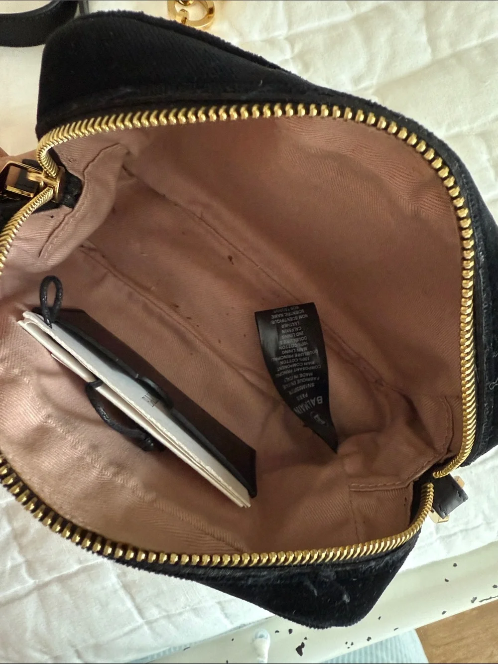 Balmain camera velvet